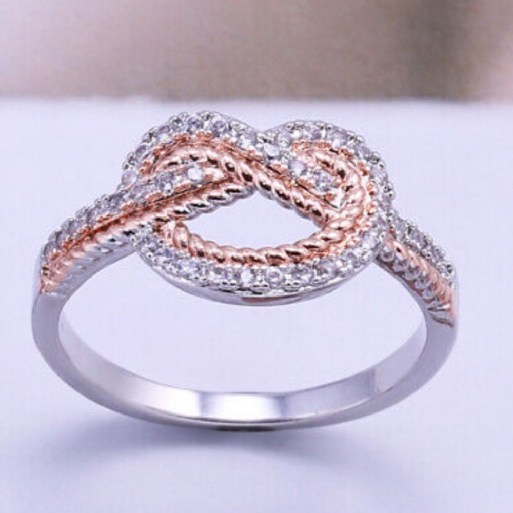 NEW 925 Sterling Silver Two tone Ring - Picture 2 of 5